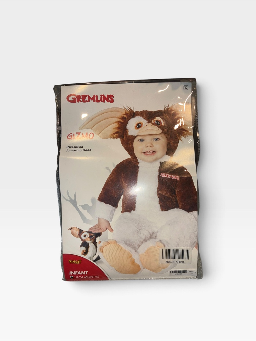 Gizmo Infant Brown and White Costume - Jumpsuit & Hood